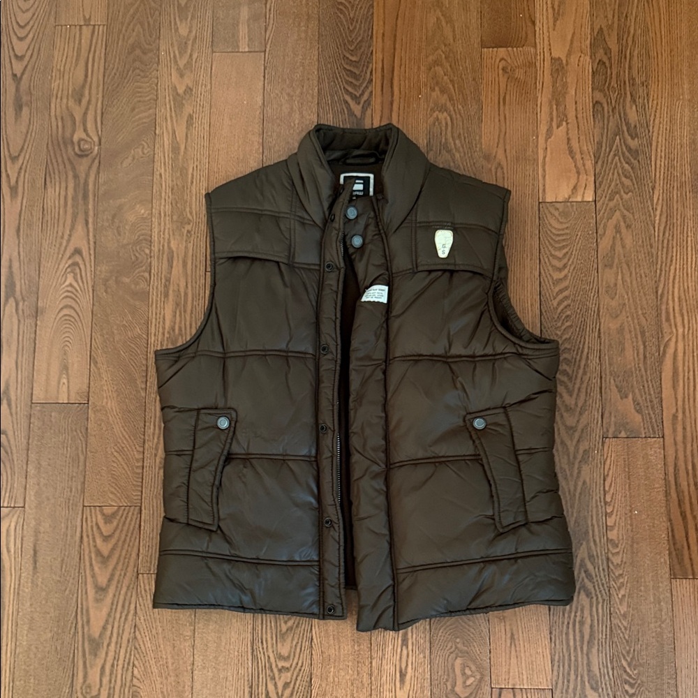 G-Star Brown Puffer Vest